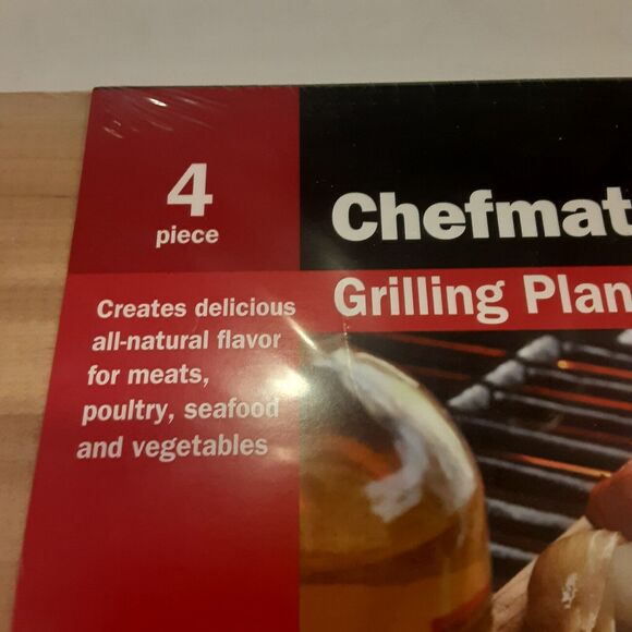 Chefmate Cedar Grilling Planks 4pc New BBQ - Picture 2 of 6